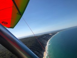 2019 Nov 7 - Rainbow Beach - Hugh &amp; Carlo sand-blow